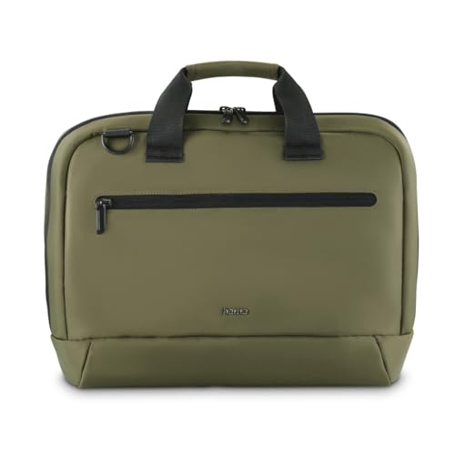 Hama Laptoptasche für Laptops 15,6“ - 16,2“ (leichte Businesstasche als Umhängetasche oder Tragetasche, Notebooktasche mit Organizer-Vorderfach und -Innenfach, wasserabweisend, gepolstert) Oliv von Hama