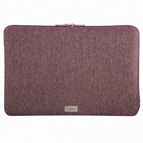 Hama Laptoptasche für Notebooks bis 14,1 Zoll 36cm (Laptop Tasche dünn, 14 1'', Laptop Hülle Sleeve, gepolstert, aus Jersey zum Schutz für PC, Notebook, Asus Acer Thinkpad), dunkelrot von Hama