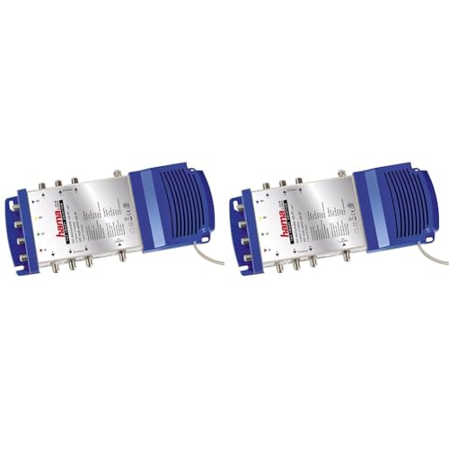 Hama Lypsi SE 5/6 SAT-Multischalter (2er Pack, Elektronisch, Oberflächenmontage, Blau, EIN-AUS) von Hama