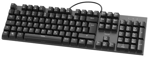 Hama MKC-650 USB Tastatur Deutsch, QWERTZ Schwarz Multimediatasten von Hama