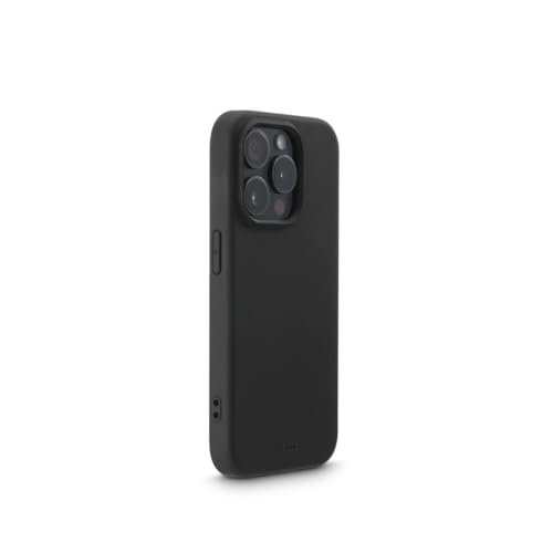 Hama Hülle MagCase für iPhone 15 Pro (Handyhülle, Schutzhülle für Rückseite, für Apple MagSafe, Case, Kratzfest, extra Schutz für Kamera und Display, Wireless Charging kompatibel, weich) schwarz von Hama