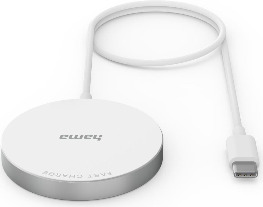 Hama MagCharge FC15 Handy - Smartphone Weiß USB Kabelloses Aufladen Schnellladung Drinnen (00201672) von Hama