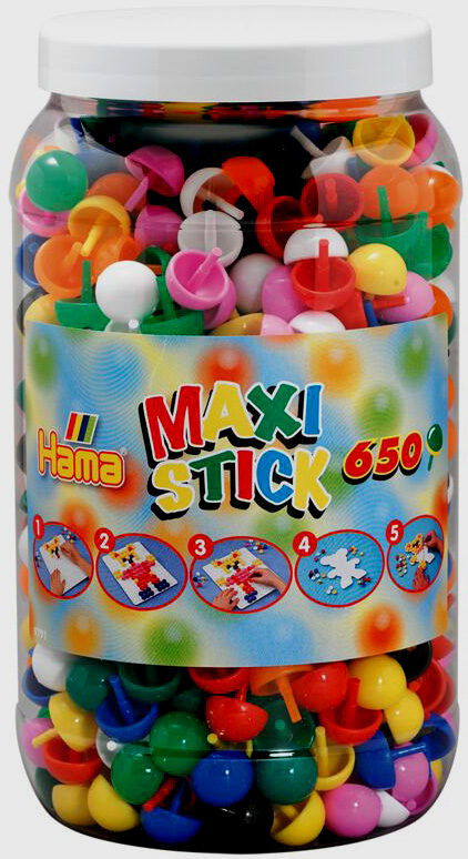 Hama Maxi Stick Stecker, in Kunststoffdose, 650 Stück Hama Maxi Stick Stecker, in Kunststoffdose, 650 Stück von hama bügelperlen