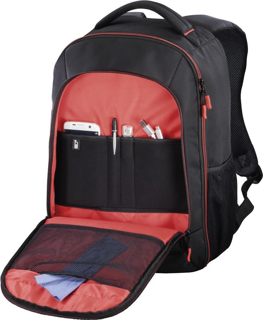 Hama Miami. Etui-Typ: Rucksackhülle, Markenkompatibilität: Universal, Maximale Bildschirmgröße des Tablets: 25,6 cm (10.1 ), Produktfarbe: Schwarz, Rot (00139855) von Hama