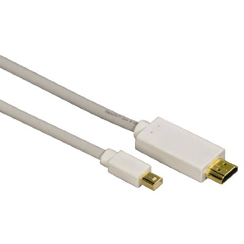 Hama Mini DisplayPort zu HDMI Adapter, 1,5 m, Full HD bis 1080 dp, miniDP Stecker zu HDMI Buchse, ideal für Macbook Air/Macbook Pro/Mac Pro/Mac Mini, weiß von Hama