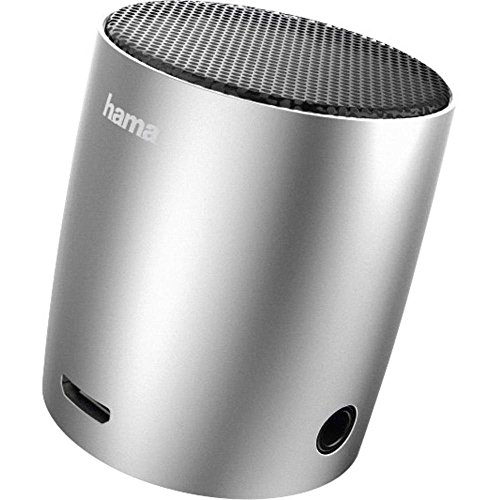 Hama Mini Drum Mono portable speaker 3W Silber - Tragbare Lautsprecher (1.0 Kanäle, 3 W, 180 - 20000 Hz, 4 Ohm, 1%, Verkabelt & Kabellos) von Hama