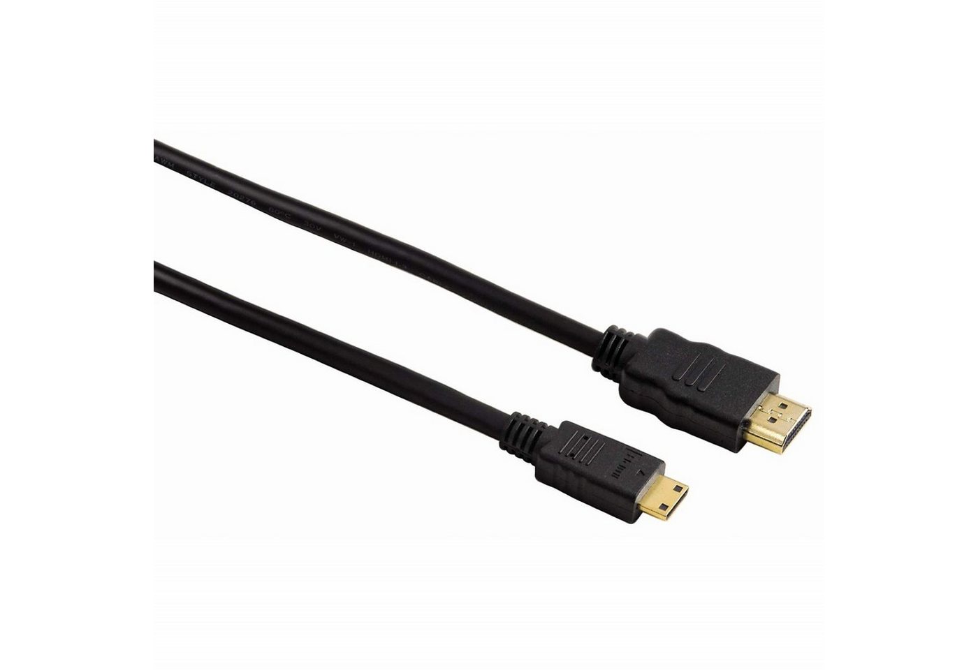 Hama Mini-HDMI Kabel Adapter-Kabel 4K UHD 3D Video-Adapter Micro-HDMI-Stecker zu HDMI-Stecker, 50 cm, vergoldet ideal für TV Kamera Tablet PC Notebook von Hama