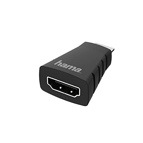 Hama Mini HDMI auf HDMI Adapter, 4K Ultra HD 60 Hz HDR (Mini-HDMI-Adapter zum Anschluss von PC, Laptop, Tablet, Kamera, Grafikkarte an Monitor, TV, Beamer, ARC Audio, HEC Ethernet, ideal fürs Gaming) von Hama