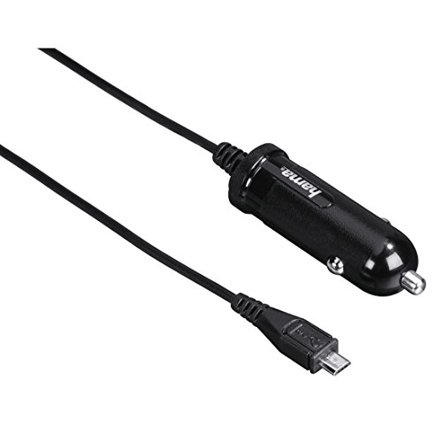 Hama Mini USB Kfz-Ladekabel (Mini-USB Ladekabel für PKW, 2,4 A, Akkuladegerät mit LED-Anzeige, Überladungsschutz) schwarz von Hama