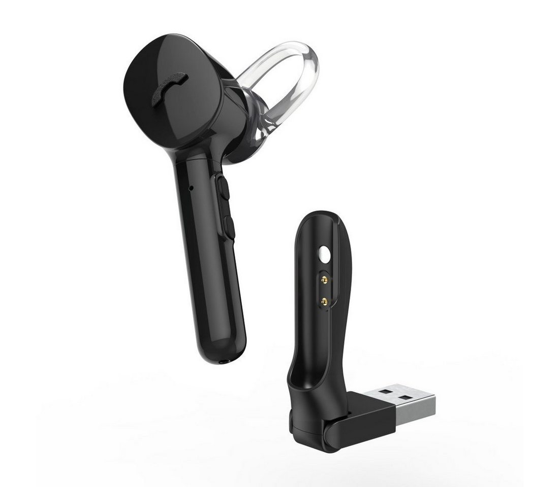 Hama Mono-Bluetooth®Headset MyVoice1300 Multipoint Sprachsteuerung schwarz Wireless-Headset (Sprachsteuerung, Google Assistant, Siri, A2DP Bluetooth, AVRCP Bluetooth, HFP, HSP) von Hama