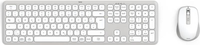 Hama Multi-Device-Tastatur-Maus-Set WKM-550, kabellos, Funk/BT, WS, QWERTZ DE (00173066) von Hama