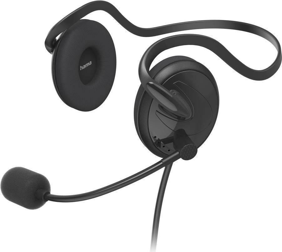 Hama NHS-P100 V2 - Headset - On-Ear - hinter dem Nacken angebracht - kabelgebunden - 3,5 mm Stecker - Schwarz von Hama