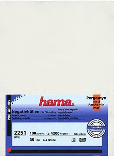 Hama Negativarchivierungshüllen (Pergamin) für je 7 Kleinbild-Streifen à 6 Bilder (100 St.) von Hama