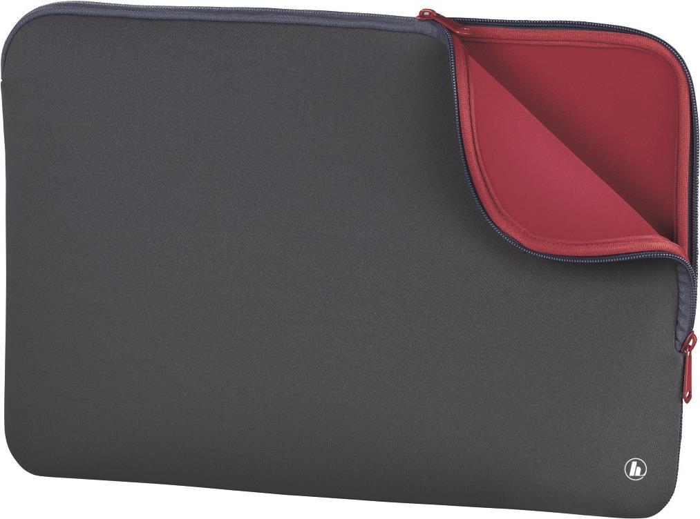 Hama Neoprene Notebooktasche 39,6 cm (15.6 ) Schutzhülle Grau - Rot (00216510) von Hama