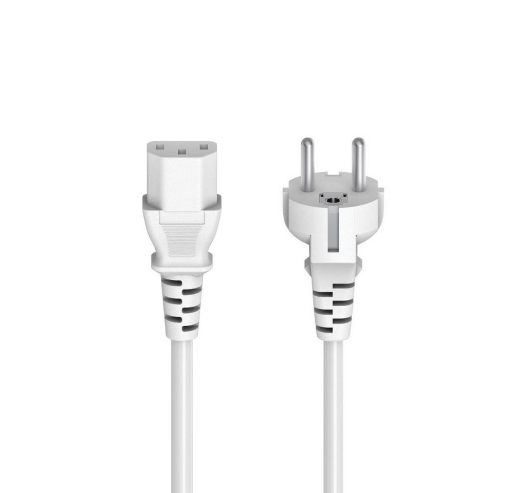 Hama Netzkabel für Kaltgeräte, 3-polig mit Schutzkontaktstecker, 5 m, Weiß Stromkabel Hama Netzkabel für Kaltgeräte, 3-polig mit Schutzkontaktstecker, 5 m, Weiß Stromkabel von Hama
