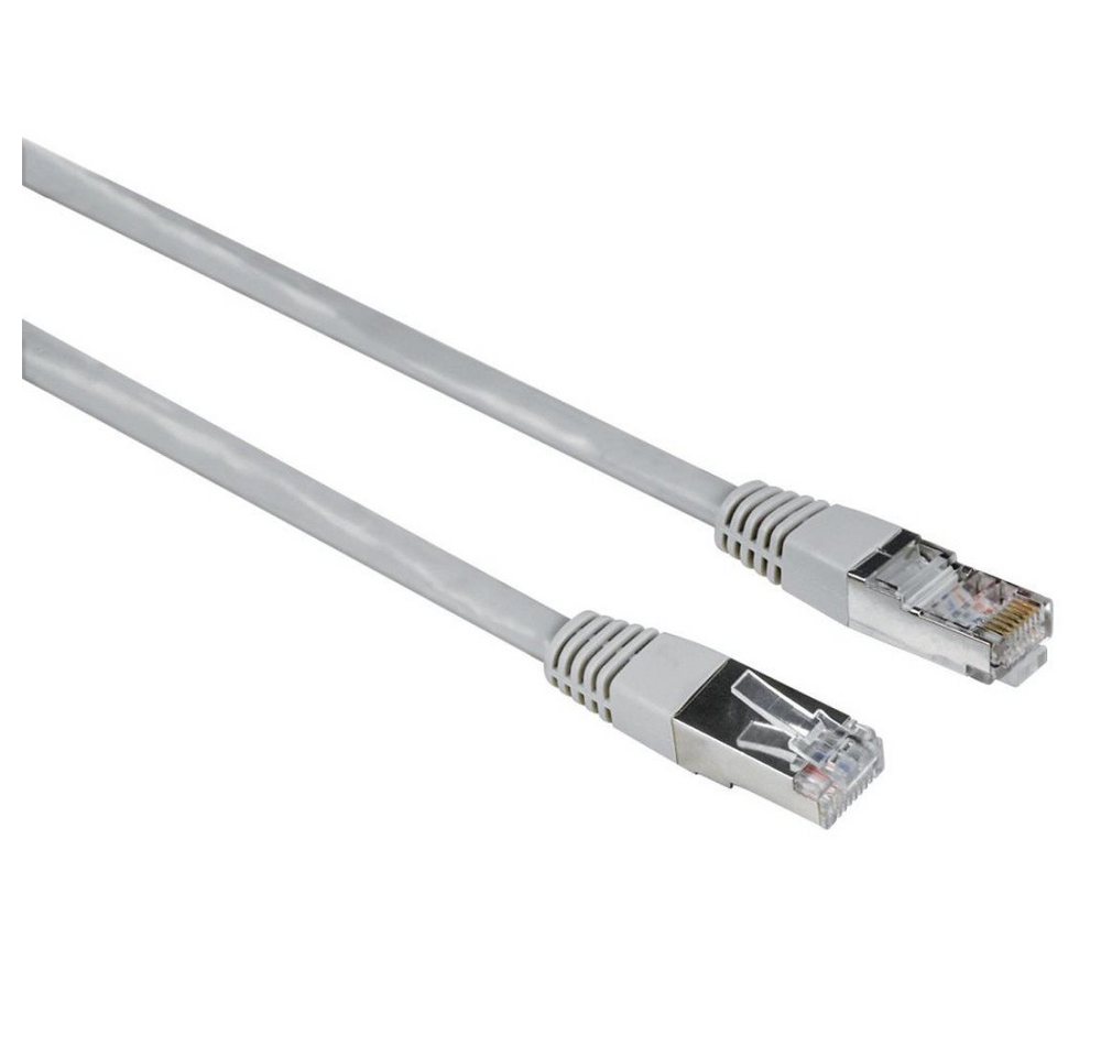 Hama Netzwerkkabel (00200921), CAT-5e, F/UTP geschirmt, 30m, Grau LAN-Kabel von Hama