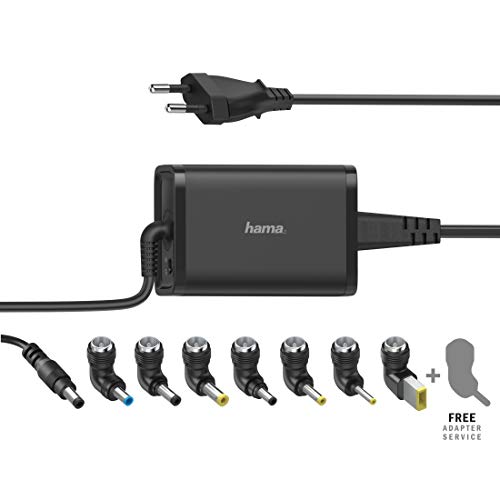 Hama Notebook Netzteil 15V, 19V, 65W (Universalnetzteil für Laptop, Laptop Ladegerät inkl. 8 Notebookstecker für gängige Modelle, Netzteil für Laptop weltweit einsetzbar, 4,25A) von Hama