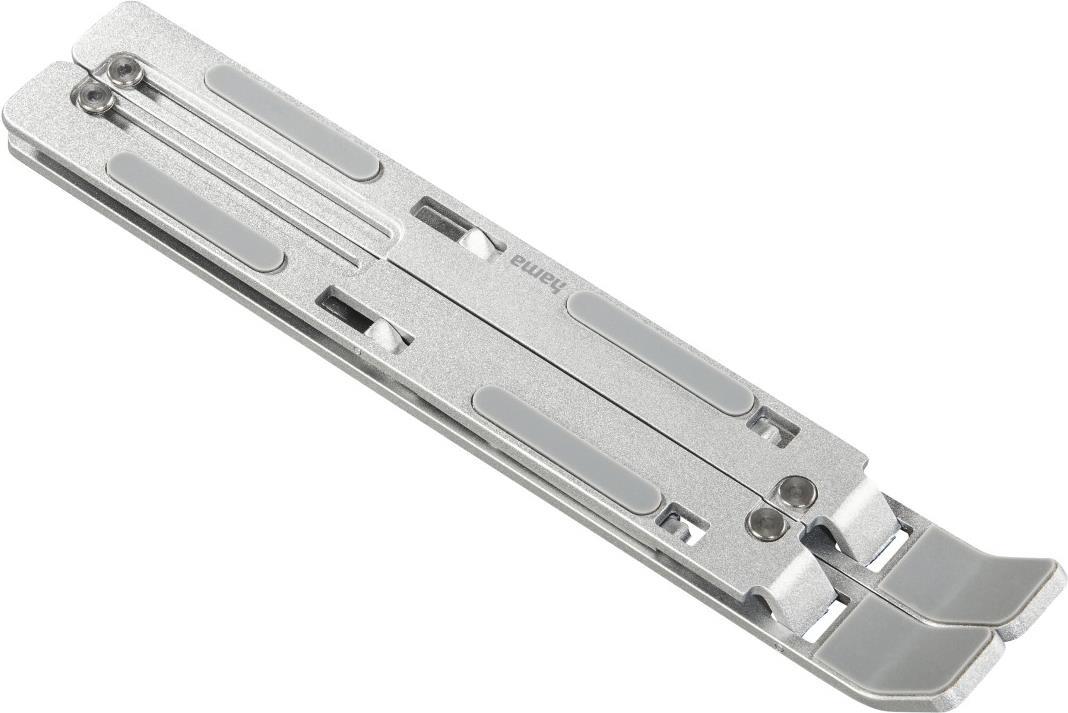 Hama Notebook-Stand Aluminium, faltbar, neigbar, bis 39 cm (15,4), Silber (00053047) von Hama