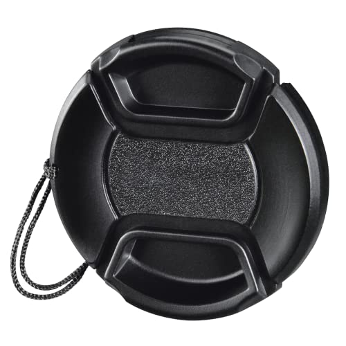 Hama Objektivdeckel 40,5mm „Smart Snap“ (für Kameras mit 40,5 mm Objektiv mit Halter/Kordel/Band, Objektivschutz, Objektiv Abdeckung, als Ersatz, einfach zu befestigen, zum Klemmen, universal) schwarz von Hama