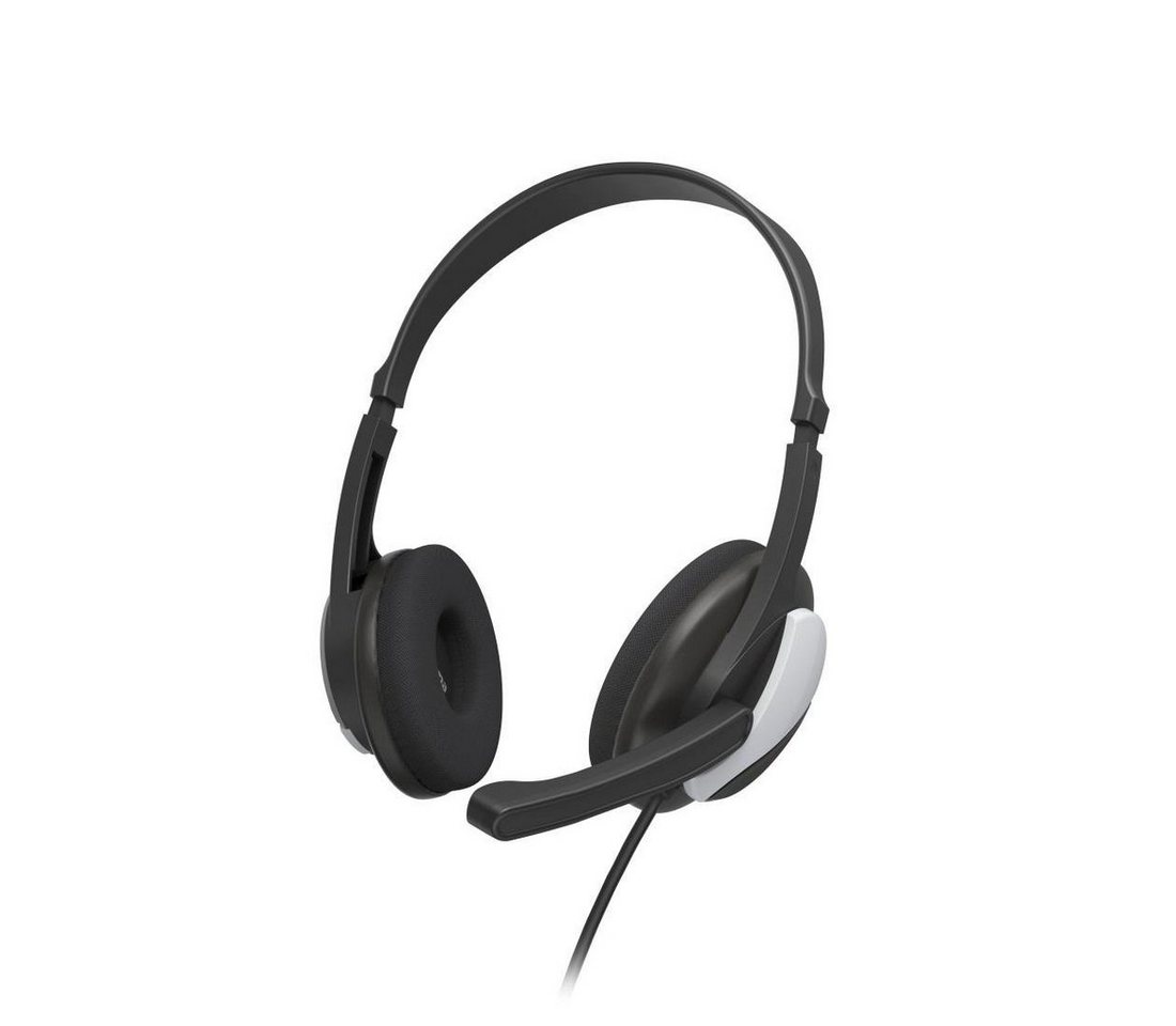 Hama PC-Office-Headset HS-P100 V2", Stereo, Schwarz, Headset PC-Headset (Empfindlichkeit Kopfhörer&Mikrofon: 95 dB +/- 3 dB & -42 dB +/- 3 dB)" von Hama