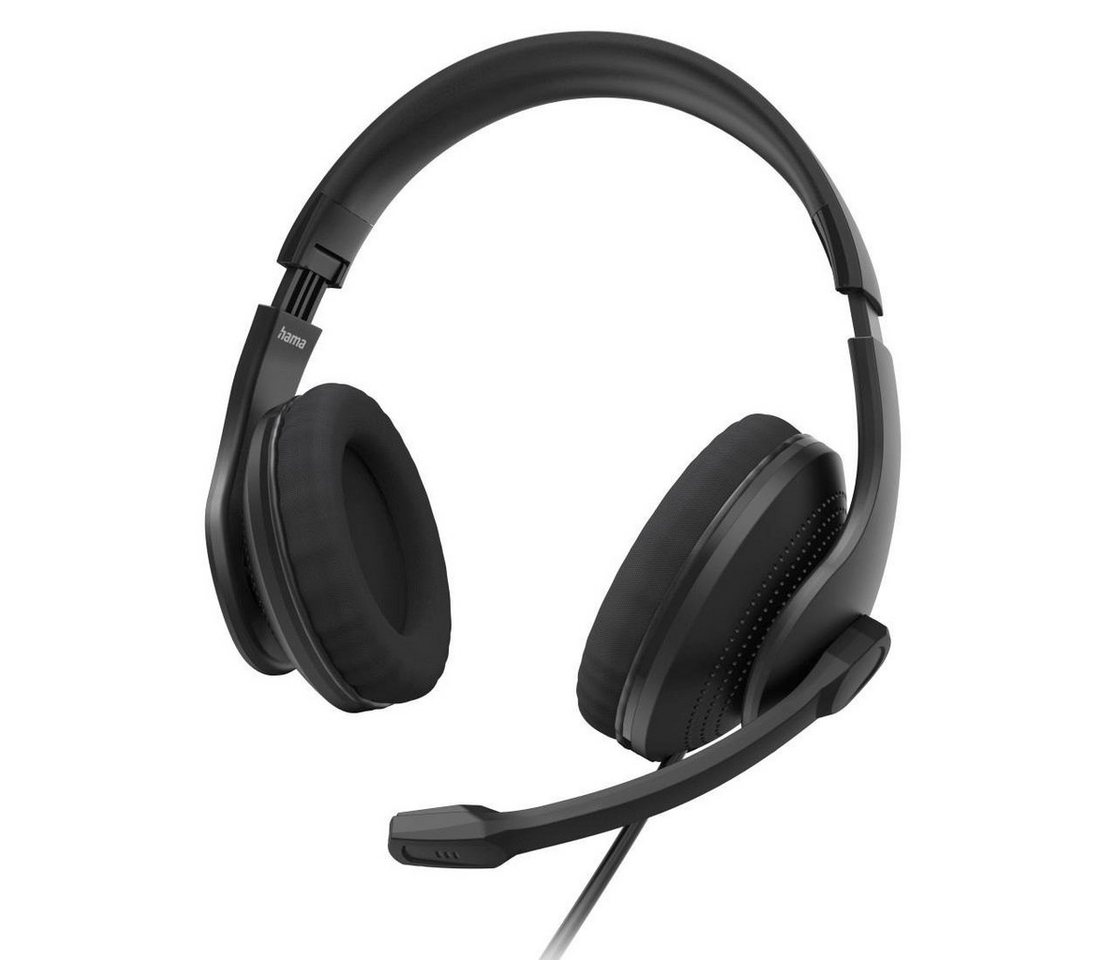 Hama PC-Office-Headset "HS-USB300 V2", Stereo, Schwarz, USB-Headset PC-Headset (Mikrofonposition: Bügelmikrofon) von Hama