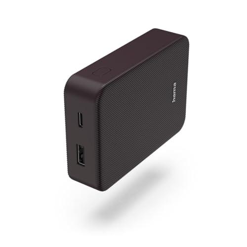 Hama Power Pack Colour 10", 10000mAh, 2 Ausgänge: USB-C, USB-A, Pflaume von Hama