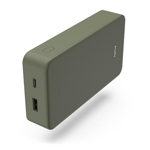 Hama Power Pack Colour 20", 20000mAh, 2 Ausgänge: USB-C, USB-A, Grün von Hama