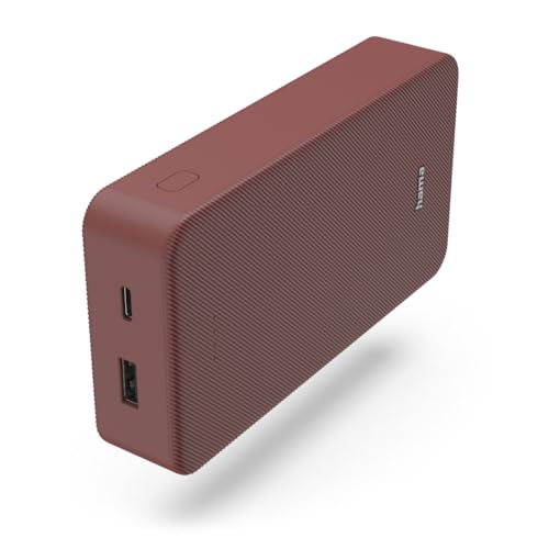 Hama Powerbank Colour 20 20000mAh (externer Akku mit 1x USB C + 1x USB A, Power Pack Zertifiziert, LED Anzeige, Akku Pack Handy Zubehör, Tablet, Bluetooth Box etc., tragbares Ladegerät klein) rot Hama Powerbank Colour 20 20000mAh (externer Akku mit 1x USB C + 1x USB A, Power Pack Zertifiziert, LED Anzeige, Akku Pack Handy Zubehör, Tablet, Bluetooth Box etc., tragbares Ladegerät klein) rot von Hama