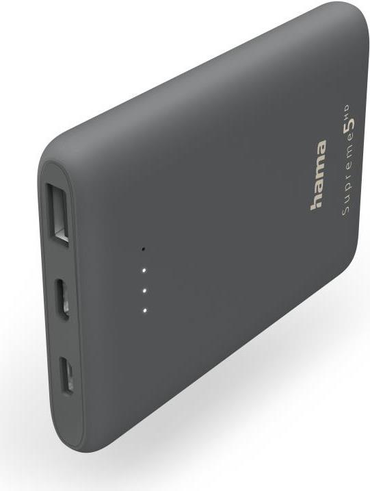 Hama Power Pack Supreme 5HD 5000mAh, Ausgang: USB-C, Grau (00201671) von Hama