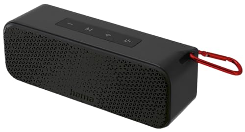 Hama PowerBrick 2.0 Bluetooth Lautsprecher AUX, Freisprechfunktion, inkl. Halterung, spritzwassergeschützt, tragbar Sc, 00188226, Schwarz von Hama
