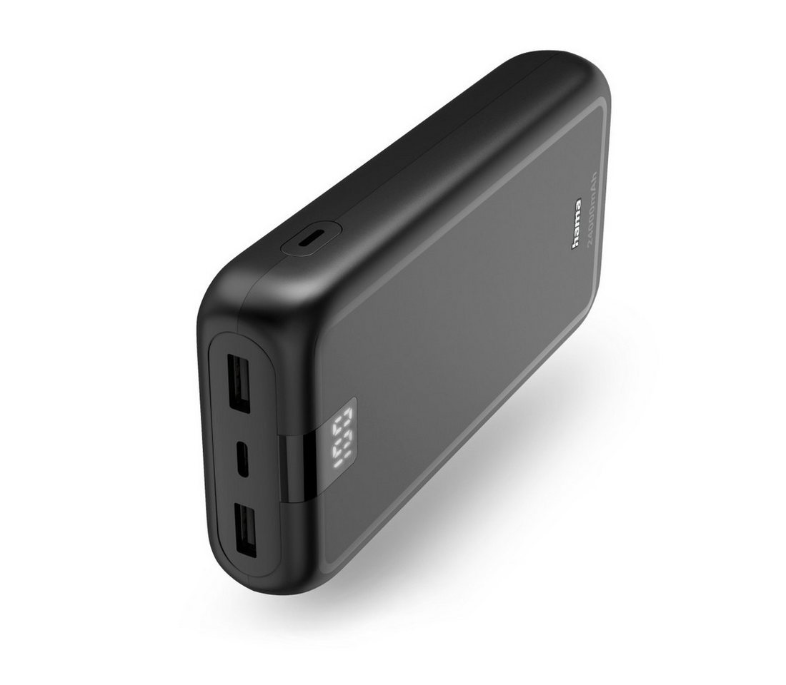 Hama Powerbank, 24000 mAh, 3 Ausgänge: 1x USB-C, 2x USB-A Powerbank 24000 mAh von Hama