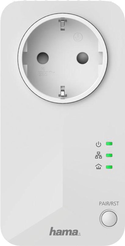 Hama Powerline 600 Mbps Set Socket" Netzwerk-Adapter zu RJ-45 (Ethernet)" von Hama