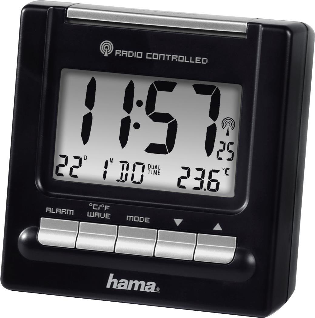 Hama RC200 Digitale Tischuhr Schwarz Rechteckig (00186331) von Hama
