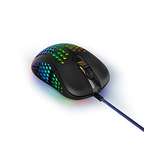 uRage Gaming-Maus “Reaper 500”, schwarz, Anti-Rutsch-Beschichtung, Omron Click Switches, 10.000-dpi-Avago-Sensor, Plug & Play, 2m Kabellänge, inkl. Gaming-Software von uRage