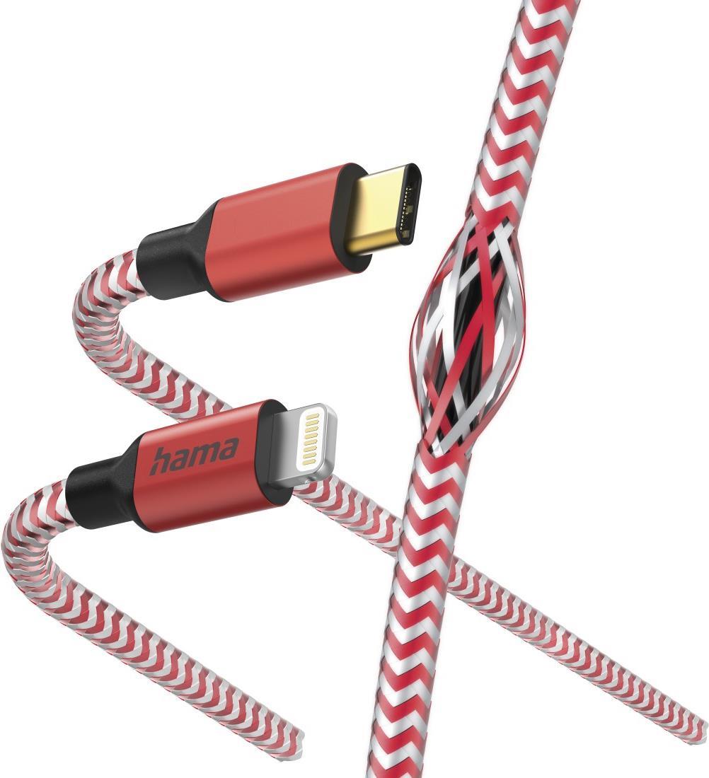 Hama Reflective - 1,5 m - Lightning - USB C - Männlich - Männlich - Rot (00201562) von Hama