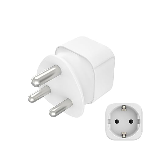 Hama Reiseadapter Südafrika, Reisestecker Typ M (für Reisende aus Deutschland und Europa, für Schutzkontakt Stecker, Konturen- und Eurostecker, für Reisen nach Südafrika, Nepal und weitere) weiß von Hama