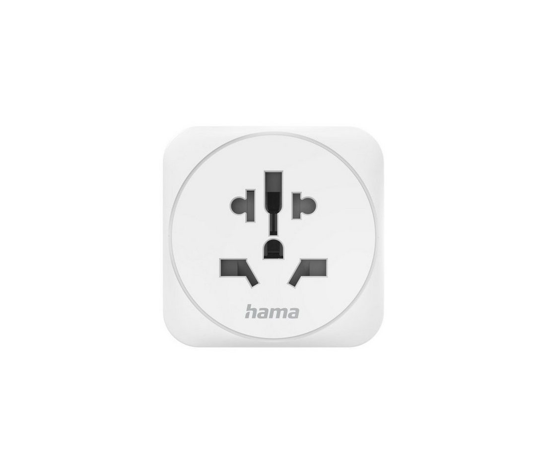 Hama Reiseadapter Typ E und F, 3 polig, universal, Welt nach Europa, Weiß Reiseadapter Typ EF (Konturenstecker) von Hama