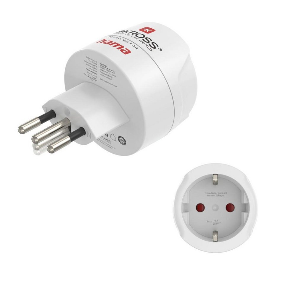 Hama Reiseadapter Typ J, L, N, 3-polig, für die Schweiz, Italien und Elektro-Adapter Hama Reiseadapter Typ J, L, N, 3-polig, für die Schweiz, Italien und Elektro-Adapter von Hama