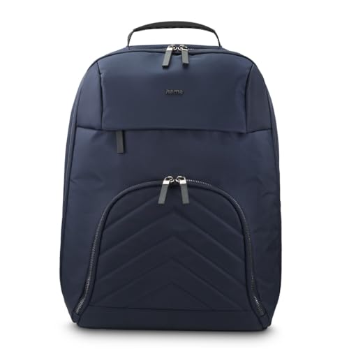 Hama Rucksack für Laptop (Laptopfach gepolstert für Laptops bis 16,2“, Tabletfach für 14,6“, Laptoprucksack mit 2 Vordertaschen und 1 Innenfach, ultraleichter Daypack) dunkelblau von Hama