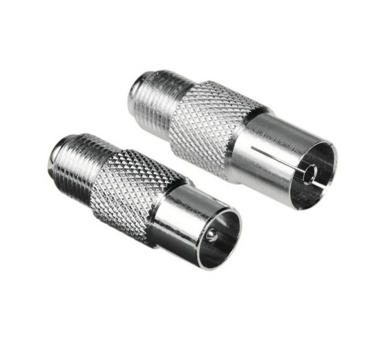 Hama SAT-Adapter-Set, F-Kupplung - Koax-Stecker, F-Kupplung - Koax-Kupplung SAT-Kabel von Hama