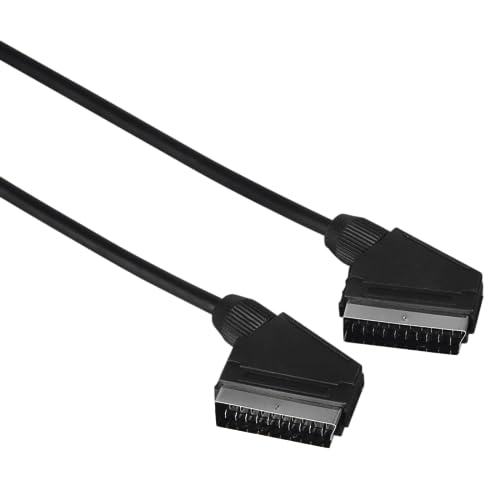 Hama Scart-Kabel Korb (1,5m, 21-polig, für TV-Anschluss, Video, Kabel) schwarz von Hama