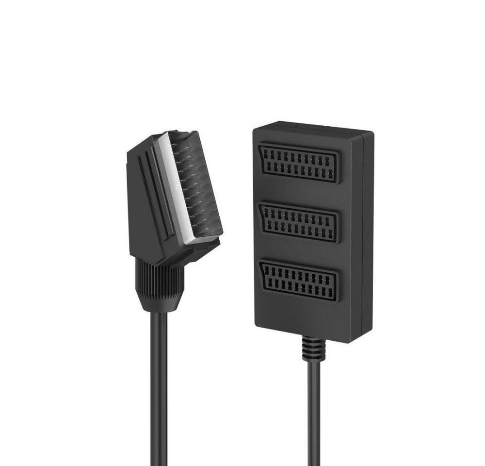 Hama Scart-Verteiler, 3-fach (00205170) Audio- & Video-Kabel von Hama