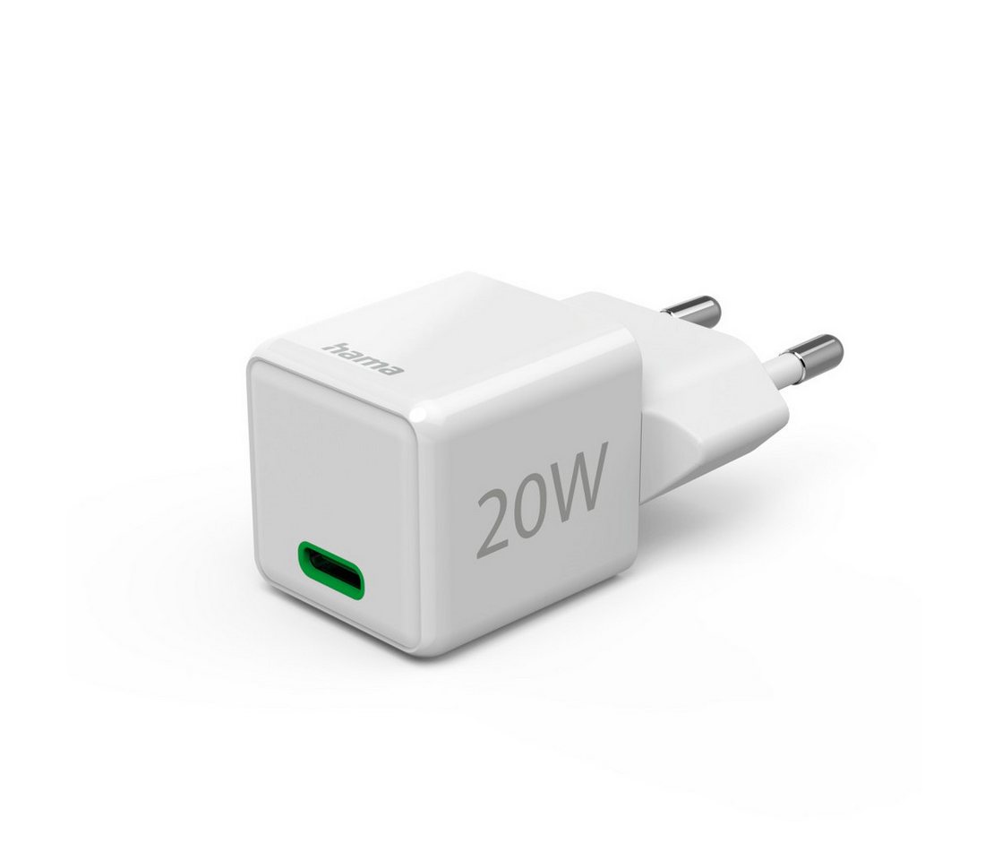 Hama Schnellladegerät (USB-C, PD/QC, extraklein 2,9 x 2,75 x 2,75 cm, 20 W) Schnelllade-Gerät (1-tlg) von Hama