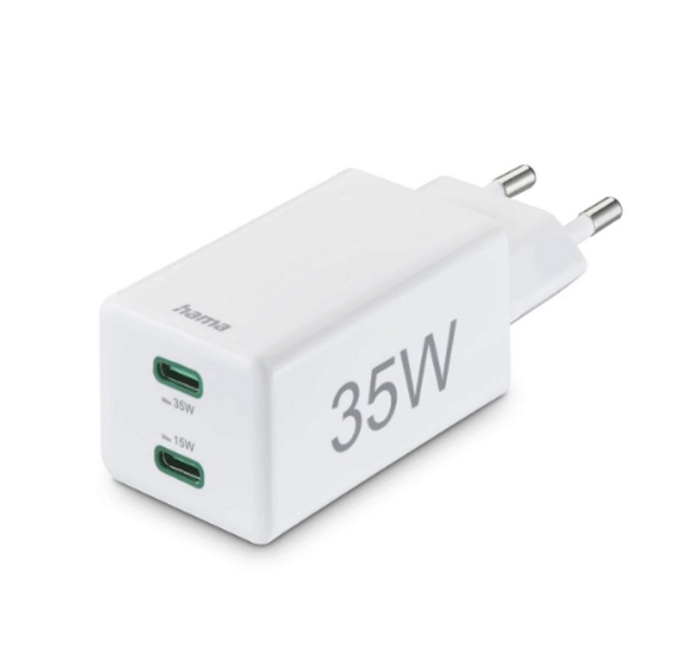 Hama Schnellladegerät 2x USB-C PD/Qualcomm® Schnelllade-Gerät von Hama
