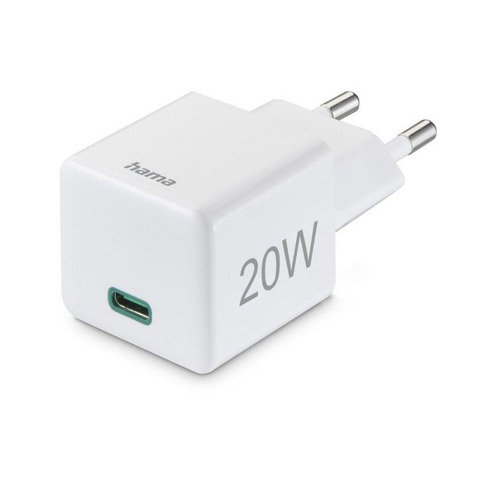 Hama Schnellladegerät, USB-C, Mini-Ladegerät, PD, 20 W, Weiß (00201840) USB-Ladegerät von Hama