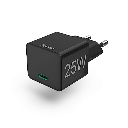 Hama Schnellladegerät USB-C, PD/Qualcomm, Mini-Ladegerät, 25W, schwarz Hama Schnellladegerät USB-C, PD/Qualcomm, Mini-Ladegerät, 25W, schwarz von Hama