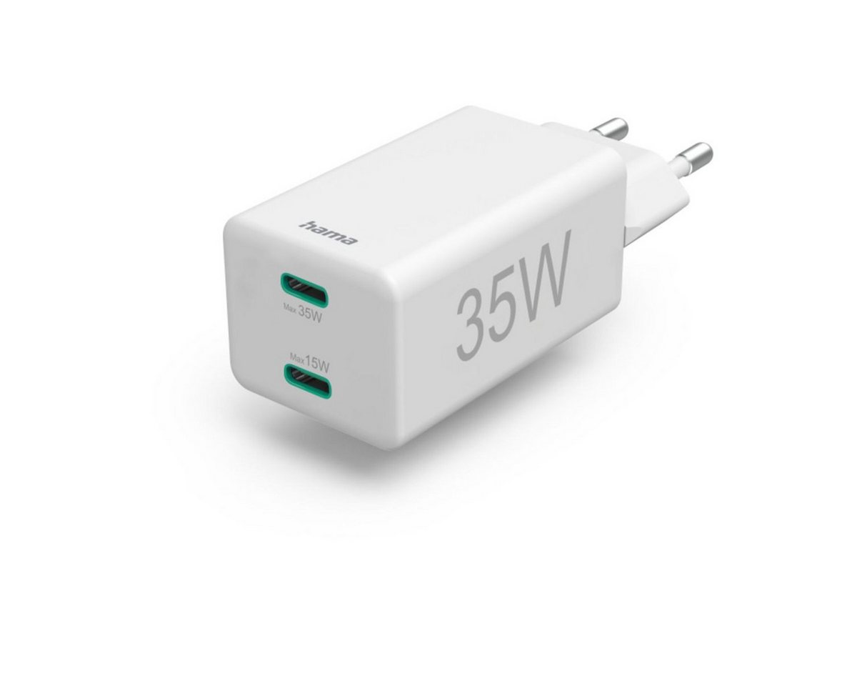 Hama Schnellladegerät USB-C 35W PD/QC, 2xUSB-C Universal-Ladegerät Hama Schnellladegerät USB-C 35W PD/QC, 2xUSB-C Universal-Ladegerät von Hama