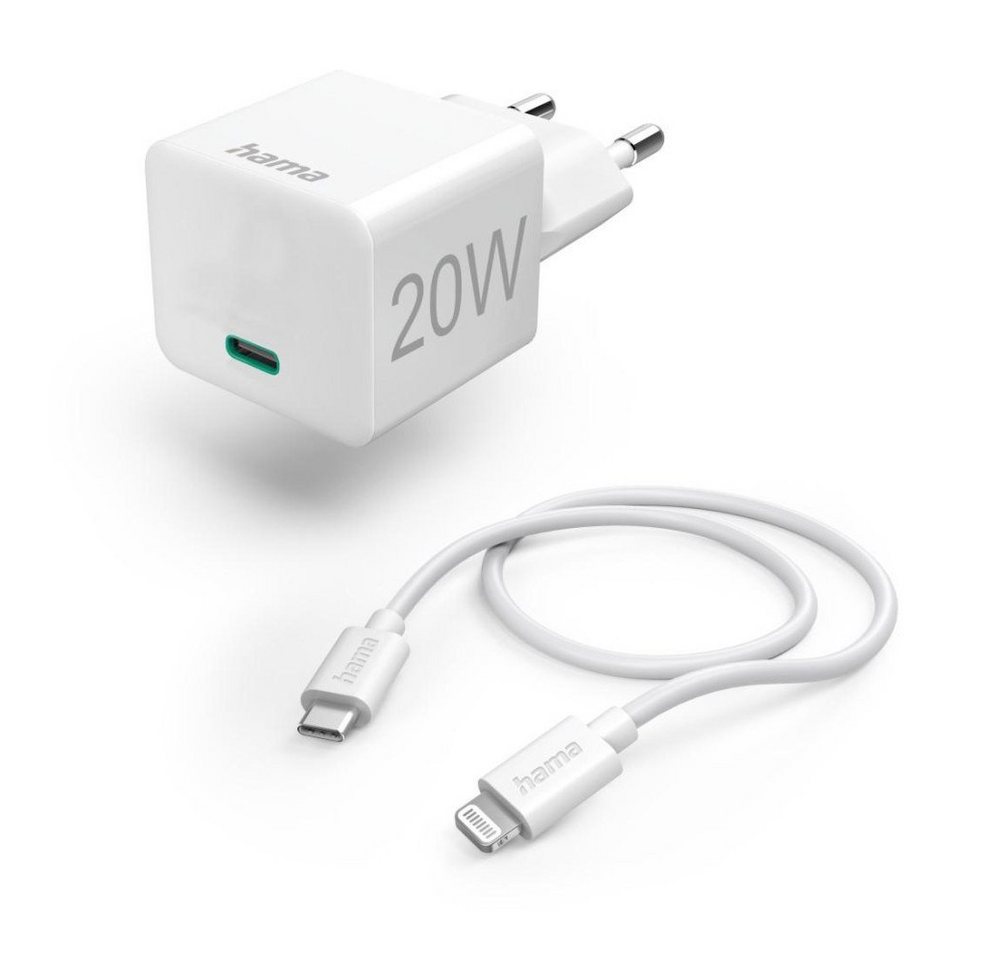 Hama Schnellladegerät mit Ladekabel Lightning, Mini-Ladegerät, PD, 20W, USB-Ladegerät Hama Schnellladegerät mit Ladekabel Lightning, Mini-Ladegerät, PD, 20W, USB-Ladegerät von Hama
