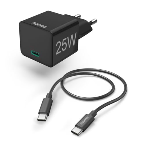 Hama Schnellladegerät mit Ladekabel USB-C, Mini-Ladegerät, PD, 25 W, 1 m, Schwarz Hama Schnellladegerät mit Ladekabel USB-C, Mini-Ladegerät, PD, 25 W, 1 m, Schwarz von Hama