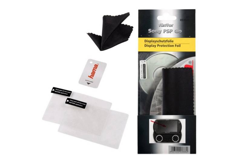 Hama Schutzfolie Set 2x Displayschutz-Folie Schutz-Folie, Display-Folie Kratzfest 4-teilig, Bildschirm-Schutz für PSP Go Konsole von Hama